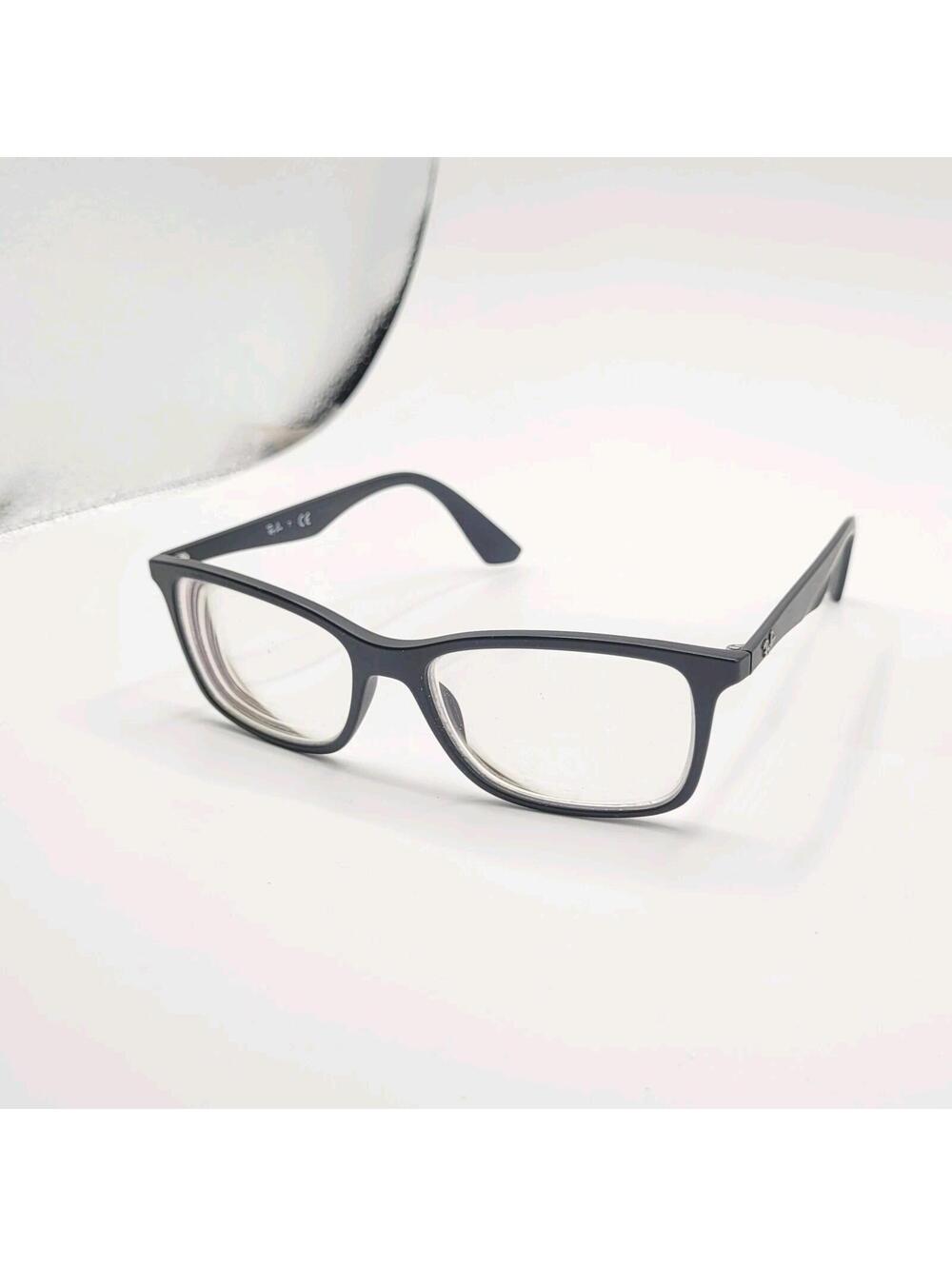 Ray Ban Eyeglasses RB 7047 5196 56-17-140 Black Full Rim Frame Very Good Cond